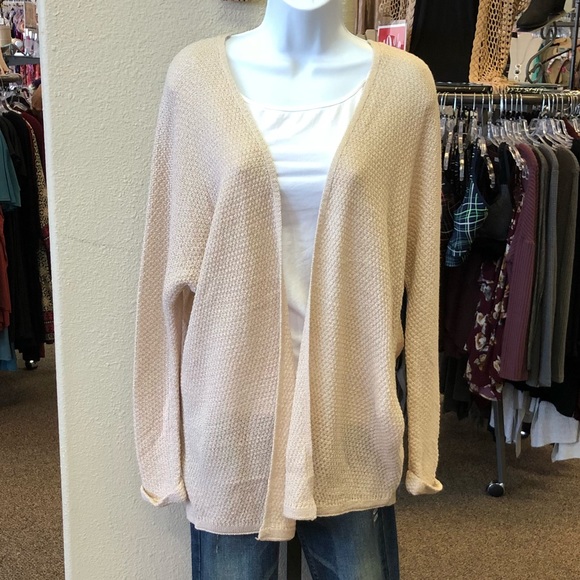 New Cream Crisscross Back Cardigan - Picture 1 of 5